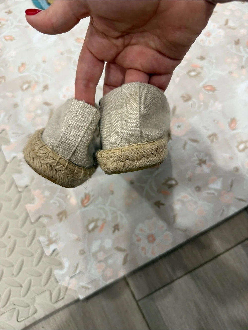 Soludos Natural Canvas Espadrilles with Eye Motif